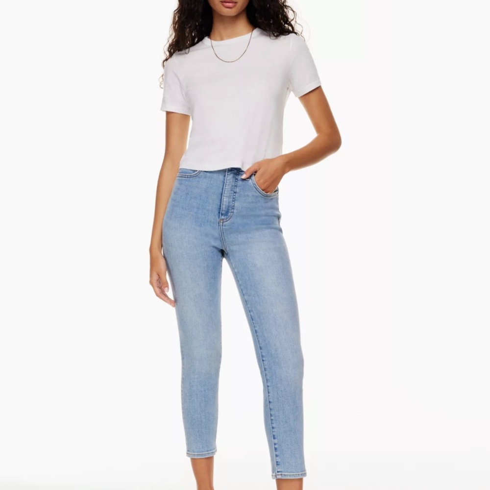 Denim Forum Lola High Rise Cropped skinny Jean Size 27